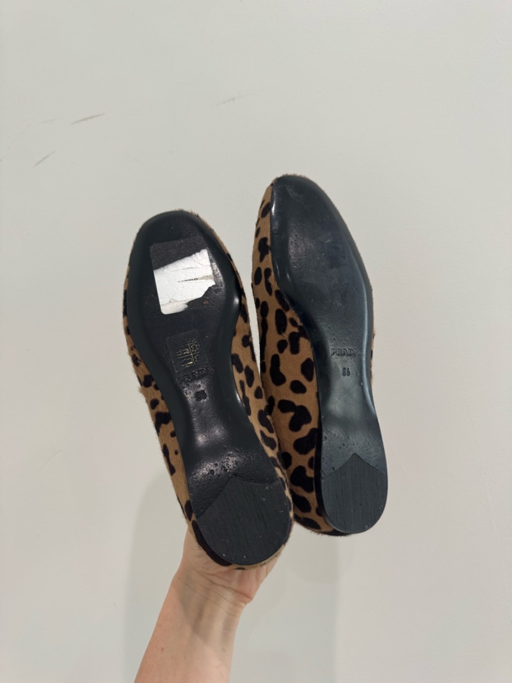PRADA Vintage Calf Hair Leopard leather loafers - Picture 6 of 12
